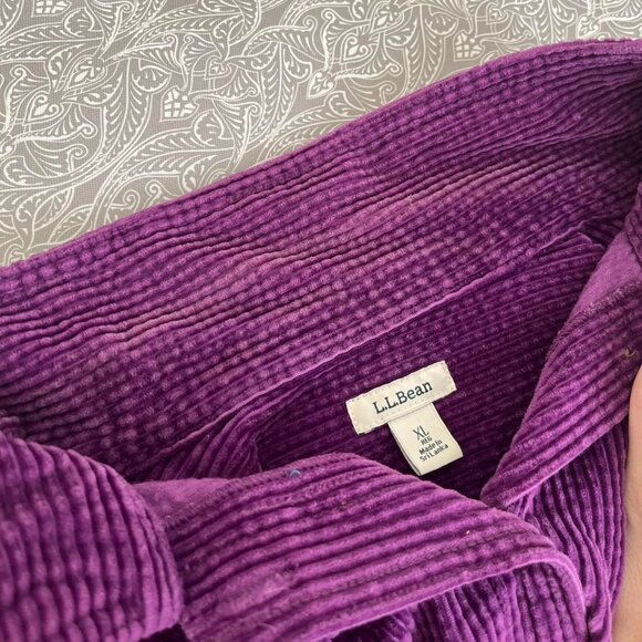 L.L. Bean classic royal purple corduroy button-up shacket top XLarge - Picture 5 of 5